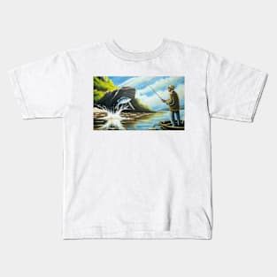 Fishing on the River Kids T-Shirt